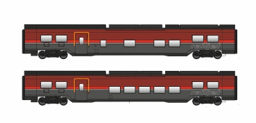 H0 A ÖBB Reisezugwagen Set 2x, Railjet Wagen Dani, 4A, Ep.VI, R3, Basic, etc..................................................