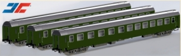 H0 A ÖBB Reisezugwagen Set 3x, Kl.1 1/2, 4A, Ep.III , grün etc..............