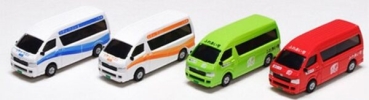 N JR LKW Bus Toyota Set St.4x, HIACE SUPER Long, 2A, Day Care Bus, etc.............................................................................