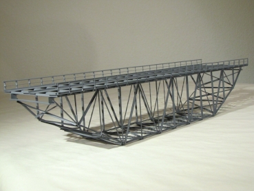 TT KT60- 2 Unterzug- Kastenbrücke 60cm, 2gleisig, grau