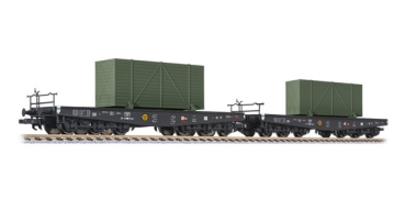 H0 mili D DRG Schwerlastwagen Set 2x, bel.,  6A Ep.II  L=152mm, " Tarnanstrich ", etc.....................