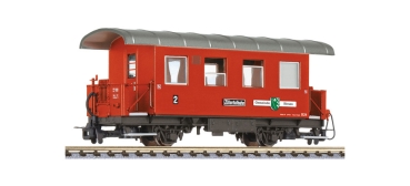 H0e A PRI Personenwagen Bi, Nr.B24,  Kl.2, L= 97mm, 2A,  Ep.VI , rot,  " Zillertalbahn ", " Gemeinde Strass ", etc...................... - Kopie