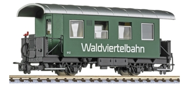 H0e A ÖBB Personenwagen Bi/ s, Nr.912, L= 97mm, 2A,  Ep.VI,  grün, " Waldviertelbahn ", etc.....................