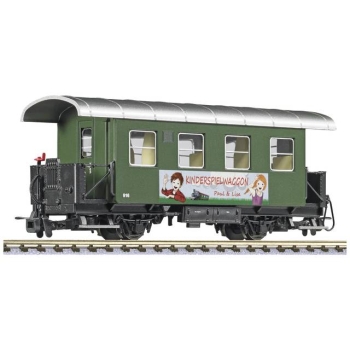 H0e A ÖBB Personenwagen, L= 97mm, 2A,  Ep.VI,  grün, " Waldviertelbahn- Kinderspielwagen  ", etc....................