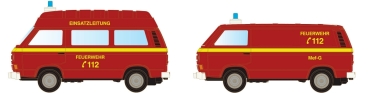 N LKW Bus VW T3, Feuerwehr Set 2x, 2A, Ep.V, rot, etc....