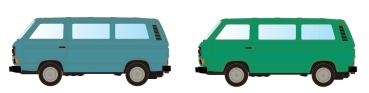 N LKW Bus VW t3 Set 2x, 2A, Ep.IV- V- VI, grün, blau, metallic serie, etc...................
