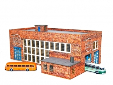 N D Gebäude BS Lasercut Busdepot mit Minis MB O6600