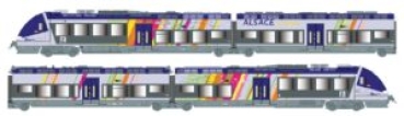 H0 F SNCF Triebzug AGC 4, teilig 4, 4A, Ep.VI, R=2 = 358mm, Lichtwechsel, dig., Sound, etc.....................................................