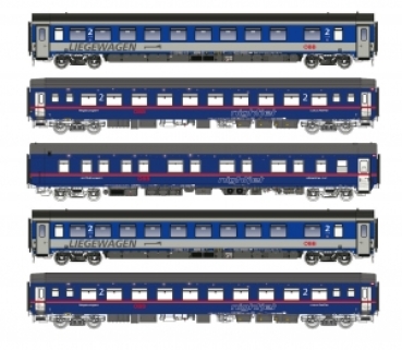 N Reisezugwagen Set 5x, 4A, Ep.   , " Night Jet "