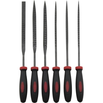 Werkzeug Feilen & Raspeln Mini- Holzraspel- Set St. 6x, flach, flachspitz, halbrund, rund, dreikant, L= 170mm, Hieblänge 70mm, etc.........................................................................................