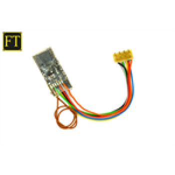 H0 Ersatzteile Halling Licht und Elektronik Flachdecoder  8pol. NEM 652, schnittstelle an Kabel, AVN, FLX, WE1,..... 25x 11x 2mm, 0,8A, 4 Fa, 9 Anschlussdrähte, kein Motorola, Susi oder Servos, etc..................................