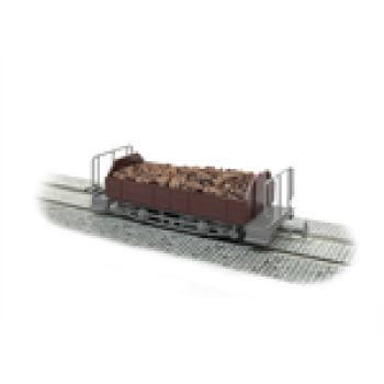 H0 Straßenbahn Güterwagen, braun mit grauen Fahrwerk, etc..............................