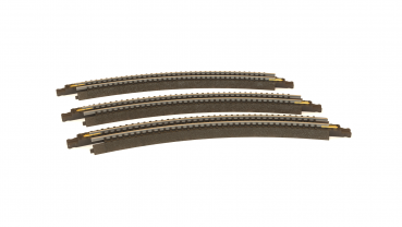 T Gleis gebogen Bettungsgleiskurve mit Betonschwellen,3x R157,5mm, 30°, etc...................................................................................