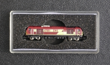 T Fahrzeuge GB Diesellokomotive Class 67, 4A, braun/ gelb, ohne Beleuchtung