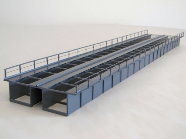 H0 T 72- 2 Blechträgerbrücke 72cm, 2gleisig, grau, etc..............................................................
