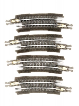 T Gleis gebogen Bettungsgleiskurve mit Betonschwellen, 4x R120mm, 15°, etc............................................................................