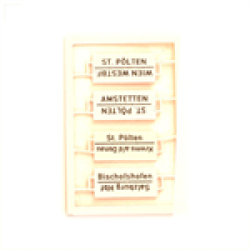 H0 Halling Tafeln Tafeln Zuglaufschilder " Westbahn ", Satz 1x 4St., etc........................