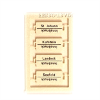 H0 Halling Tafeln Tafeln Zuglaufschilder " Innsbruck ", Satz 1x 4St., etc......................