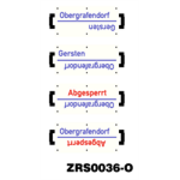 H0 Halling Tafeln Tafeln Zuglaufschilder " Obergrafendorf ", Satz 1x 4St., etc..................
