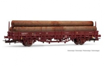 H0 E RENFE Rungenwagen bel., 2A, Ep.IV- V, Holzstämme, etc......................