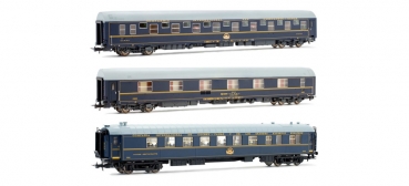 H0 E RENFE OWL Reisezugwagen Set, 3teilig,  Schlafwagen T2 2x, Speisewagen CIWL,  4A,  Ep.IV