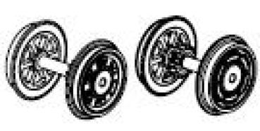 H0 Piko Ersatzteile D DB Elektrolokomotive E410 001, 4A, Ep.III, blau, Radsatz mit Zahnrad + Haftreifen, St.2, DC, etc...................