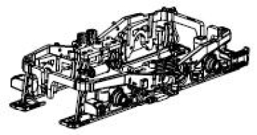 H0 Piko Ersatzteile D DB Elektrolokomotive E410 001, 4A, Ep.III, blau, Drehgestell vorne komplett, etc................