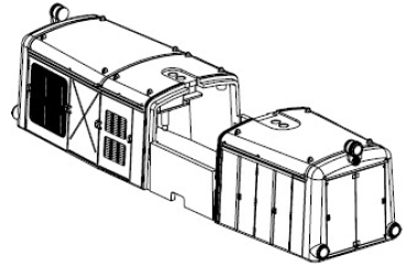 H0 Ersatzteile Diesellokomotive Gehäuse komplett, etc............................................................................