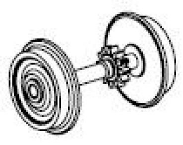 H0 Ersatzteile Radsatz mit Zahnrad, St.1, etc......................................................................................