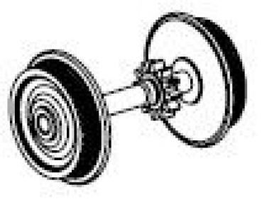 H0 Ersatzteile Radsatz mit Zahnrad und Haftreifen, St.1x, etc........................................................................