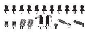 H0 Piko Ersatzteile Elektrolokomotive EU43 Isolatoren, etc..............................................................