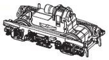 H0 Piko Ersatzteile PRI Elektrolokomotive BR 140, 4A, Ep.VI, blau, Getriebe vorne, komplett, DC, etc............................