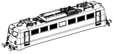 H0 Piko Ersatzteile PRI Elektrolokomotive BR 140, 4A, Ep.VI, blau, Gehäuse, komplett ohne Stromabnehmer, etc........................