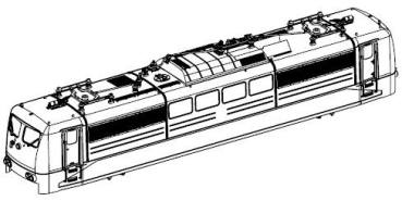 H0 Piko Ersatzteile D DB Elektrolokomotive BR 151 005- 6, grün, 6A, Ep.VI, Gehäuse, komplett, ohne Stromabnehmer, etc....................