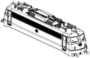 H0 Piko Ersatzteile D DB Elektrolokomotive BR 112 311, 4A, Ep.IV, Gehäuse , komplett, ohne Stromabnehmer, etc.............................