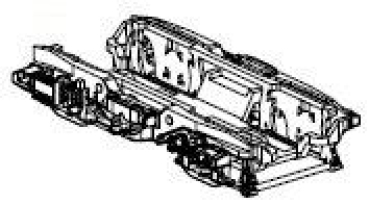 H0 Piko Ersatzteile D DB Elektrolokomotive BR 112 311, 4A, Ep.IV, Drehgestell mit Kleinteilen, hinten, etc........................