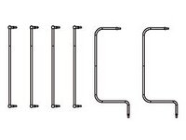 G Piko Ersatzteile D DR Dampflokomotive BR 95, Griffstangen Führerhaus- Kessel, etc.....................................