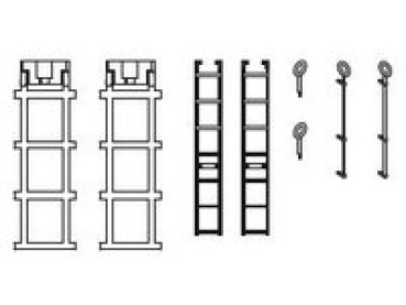 G Piko Ersatzteile D DR Dampflokomotive BR 50, Griffstangen, Aufstiegsleiter Tender, etc..................................................