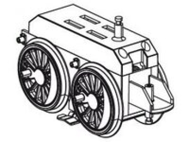 G Piko Ersatzteile D DR Dampflokomotive BR 50, Getriebeeinheit hinten, etc.....................................