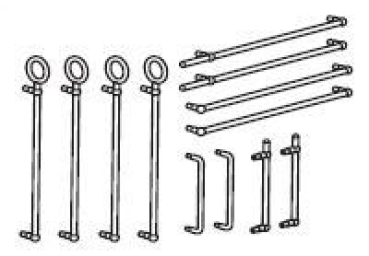 G Piko Ersatzteile D DR Dampflokomotive BR 94, Handstangen Führerhaus, etc.................................................