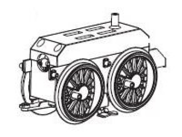 G Piko Ersatzteile D DR Dampflokomotive BR 94, Getriebeeinheit hinten, etc..................................