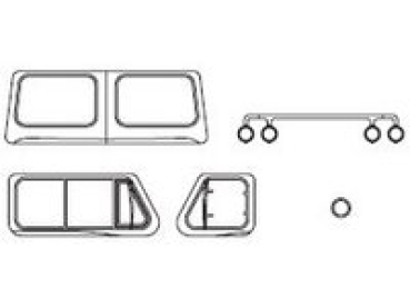G Piko Ersatzteile D DB Diesellokomotive BR 218 497- 6, Fenster, etc......................