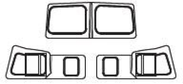 G Piko Ersatzteile D DB Diesellokomotive BR 232, 6A, Ep.V, " Cargo ", Stirn- / Seitenfenster, 3teilig, etc............................