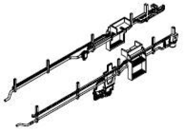 G Piko Ersatzteile D DDR DR Diesellokomotive BR 106, 4A, Ep.IV, gelb, L= 412mm, Seitenblende rechts- links, etc................
