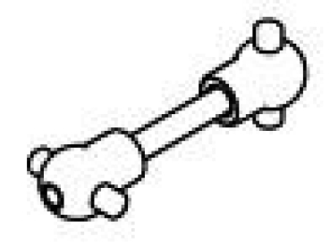 G Piko Ersatzteile D DDR DR Diesellokomotive BR 106, 4A, Ep.IV, gelb, L= 412mm, Antriebswelle mit Kardankugel, etc......................