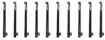 G Piko Ersatzteile D DR Niederbordwagen mit Rungen, Res, 4A, Ep.IV, braun, Rungen, St.10x, etc.................