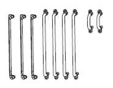 G Piko Ersatzteile DDR DR Packwagen, grün, 2A, Ep.IV, Griffstangen, teilig 9x, etc.......................