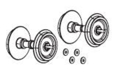 G Piko Ersatzteile D DB Pack- Messwagen, gelb, 2A, Ep.VI, Radsatz, etc.......................