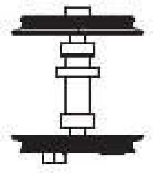 G Piko Ersatzteile US Dampflokomotive mit Tender, Mogul, Union Pacific, Nr. 4612, 0- 6- 0, Radsatz mit Zahnrad + Haftreifen, etc................