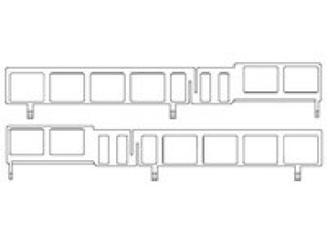 N Piko Ersatzteile Elektrotriebwagen Seitenfenster rechts+ links, Endwagen B, etc..............................................................